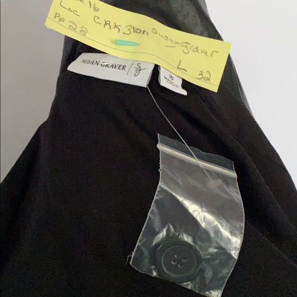 Vintage Susan Graver Classic Black blazer jacket 16 XL 1X oversized - Picture 9 of 11